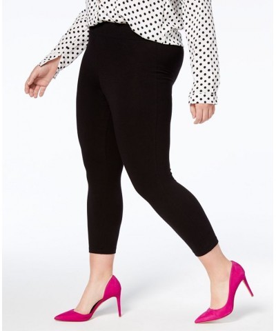 Women's Plus Capri Leggings Black $11.52 Pants