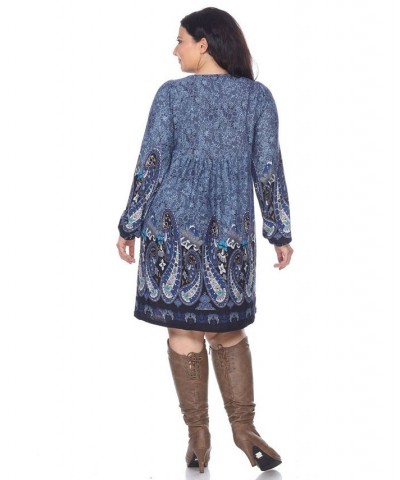 Women's Plus Size Apolline Embroidered Sweater Dress Red $27.20 Dresses