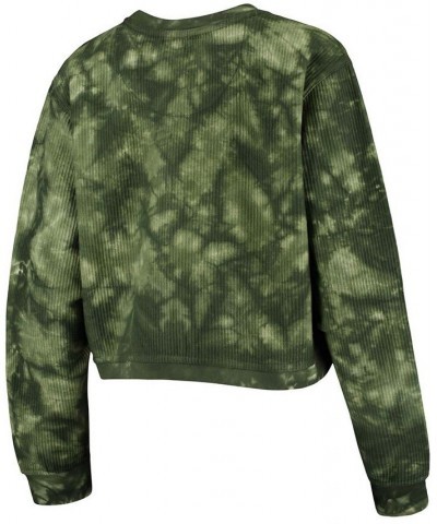 Women's Green Michigan State Spartans Campus Tie-Dye Comfy Cord Pullover Sweatshirt Green $32.90 Sweatshirts