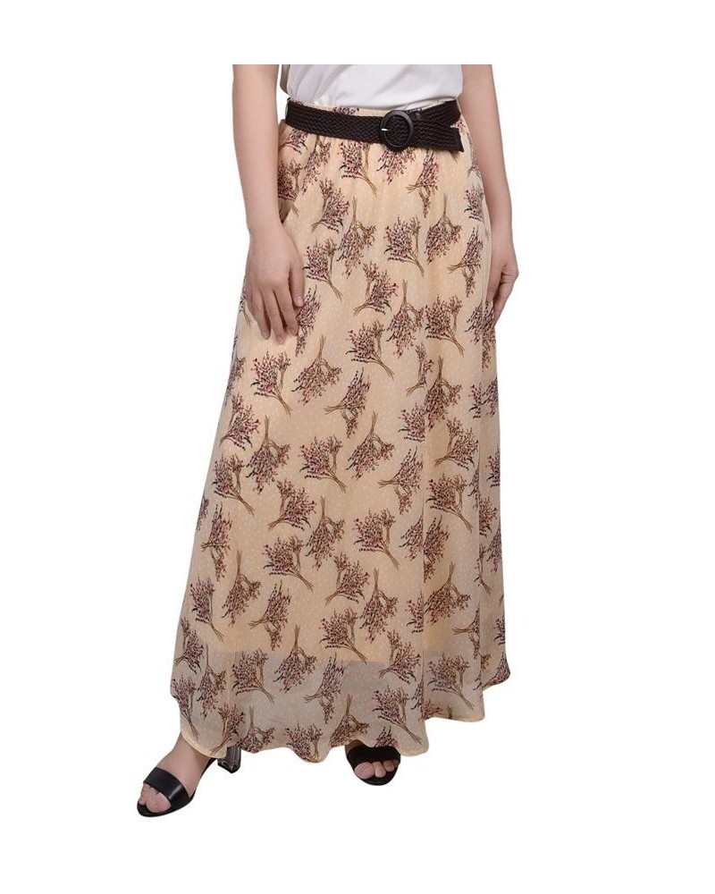 Plus Size Chiffon Maxi Skirt Yellow $13.44 Skirts