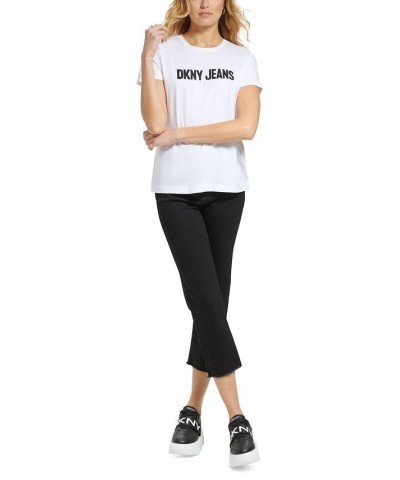 Women's Short-Sleeve Logo T-Shirt White/Black $29.50 Tops