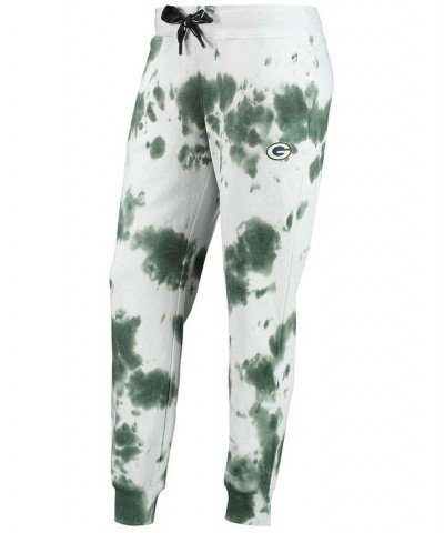 Women's White Green Green Bay Packers Melody Tie-Dye Jogger Pants White $36.90 Pants