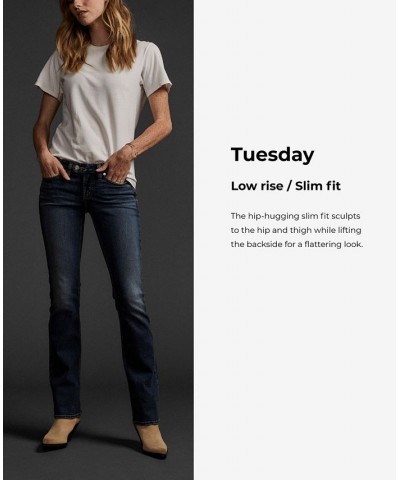 Women's Tuesday Low-Rise Bootcut Jeans Indigo $33.28 Jeans