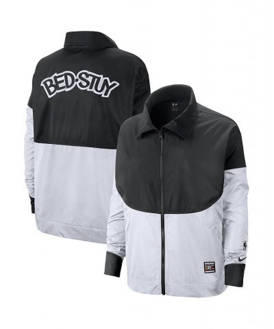 Women's Black White Brooklyn Nets City Edition Courtside Full-Zip Jacket Black, White $39.60 Jackets