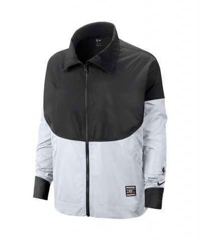 Women's Black White Brooklyn Nets City Edition Courtside Full-Zip Jacket Black, White $39.60 Jackets