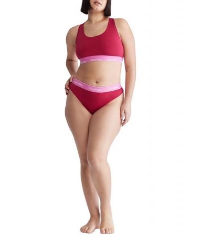 Plus Size Pride This Is Love Unlined Racerback Bralette QF7285 Persian Red $20.00 Bras