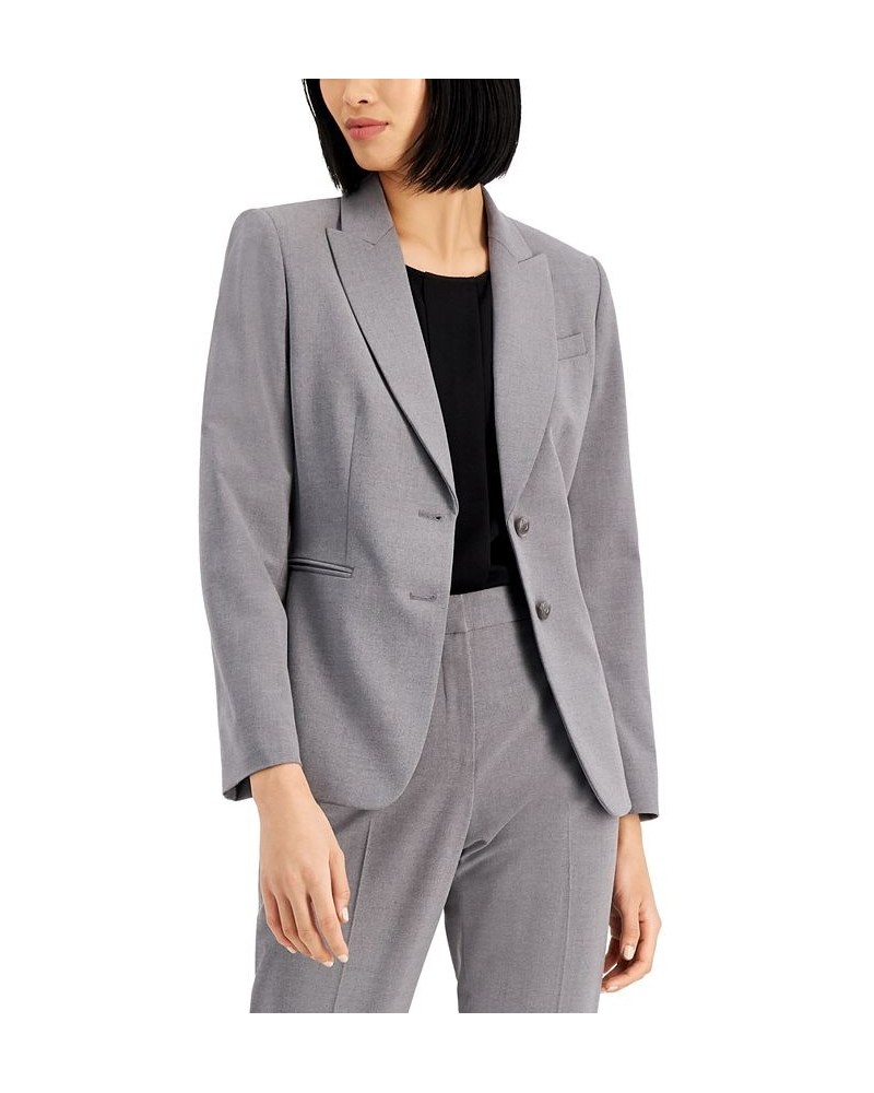 Notched Two-Button Blazer Gray $51.43 Jackets