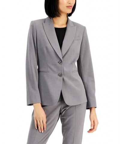 Notched Two-Button Blazer Gray $51.43 Jackets