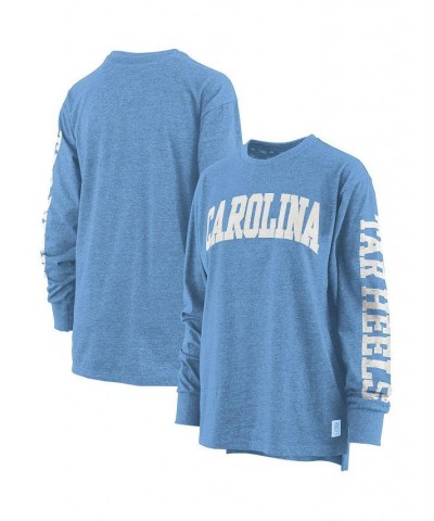 Women's Carolina Blue North Carolina Tar Heels Plus Size Two-Hit Canyon Long Sleeve T-shirt Blue $28.20 Tops