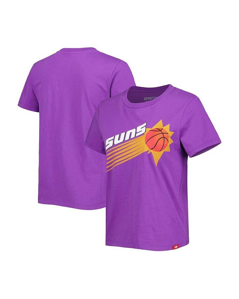 Women's Purple Phoenix Suns Hardwood Classics Arcadia Elevated T-shirt Purple $27.99 Tops
