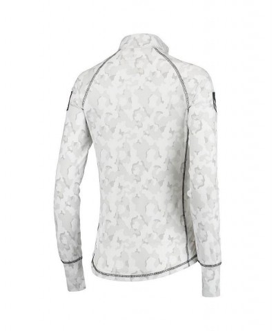 Women's White Iowa Hawkeyes OHT Military-Inspired Appreciation Officer Arctic Camo 1/4-Zip Jacket White $26.95 Jackets