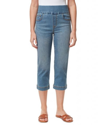 Amanda Pull-On Capri Jeans Blue $15.89 Jeans