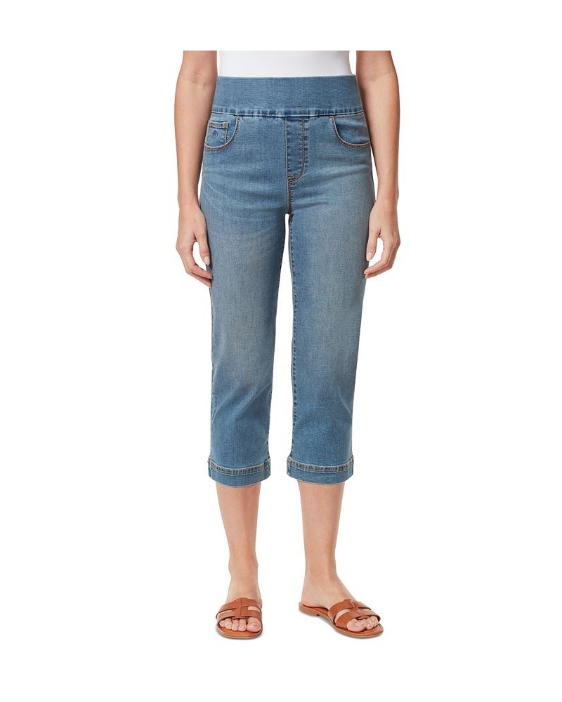Amanda Pull-On Capri Jeans Blue $15.89 Jeans