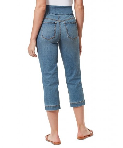 Amanda Pull-On Capri Jeans Blue $15.89 Jeans