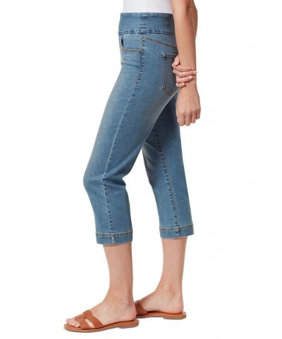 Amanda Pull-On Capri Jeans Blue $15.89 Jeans