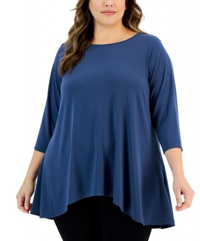 Plus Size Solid Swing Top Rosedust $17.89 Tops