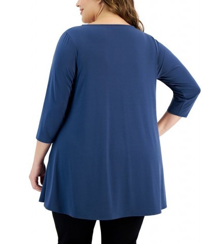 Plus Size Solid Swing Top Rosedust $17.89 Tops