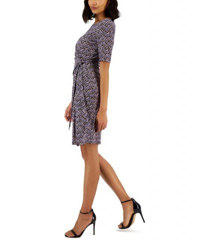 Women's Mary Ellen Keyhole Faux-Wrap Dress Lilac Petal/cameo Pink Multi $24.19 Dresses