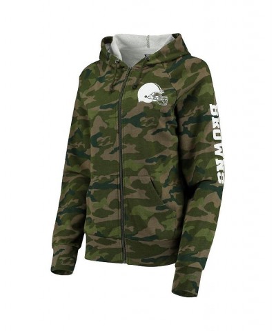 Women's Camo Cleveland Browns Raglan Full-Zip Hoodie Camo $33.00 Sweatshirts