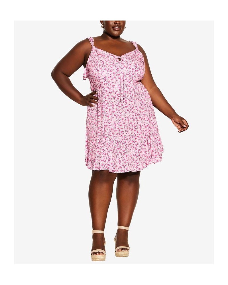 Trendy Plus Size Foolish Ditsy Dress Red $47.96 Dresses