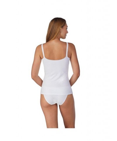 Women's Cabana Cotton Reversible Cami White $14.60 Lingerie