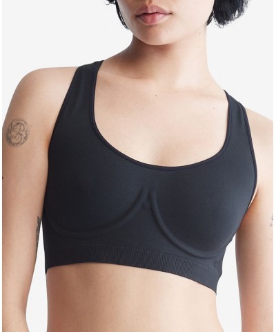 Women's Bonded Flex Unlined Bralette QF6945 Black $26.32 Bras