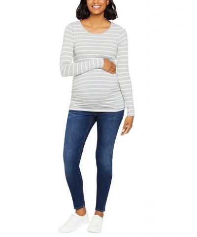 BumpStart Long Sleeve Maternity T-shirt (2 Pack) New Blue $19.38 Tops