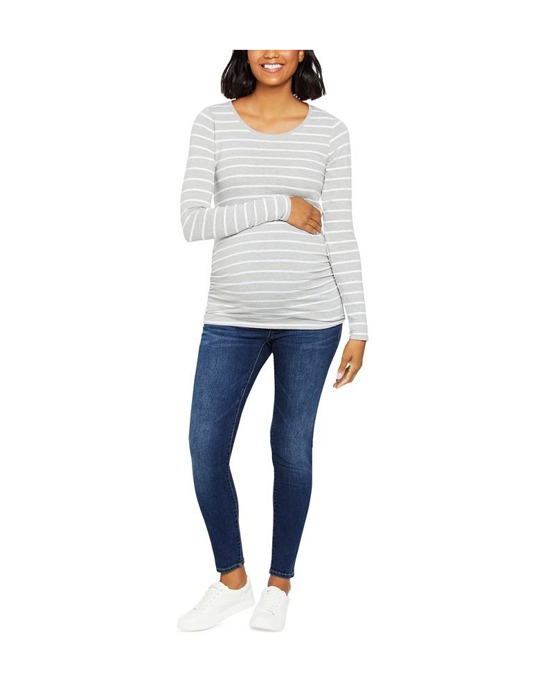 BumpStart Long Sleeve Maternity T-shirt (2 Pack) New Blue $19.38 Tops