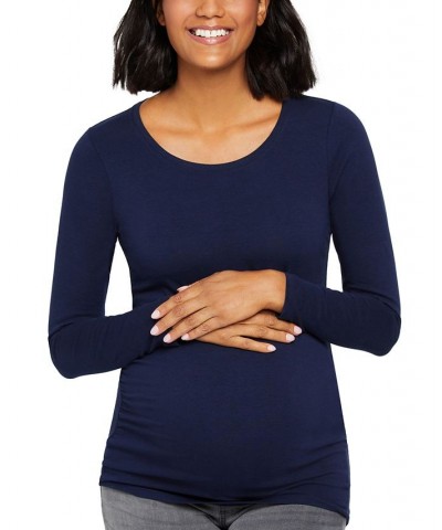 BumpStart Long Sleeve Maternity T-shirt (2 Pack) New Blue $19.38 Tops