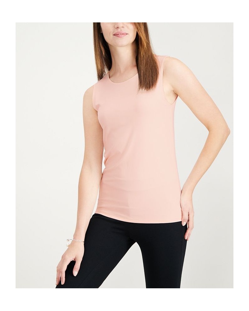 Women's Sleeveless Layering Tank Top Pink $12.74 Tops