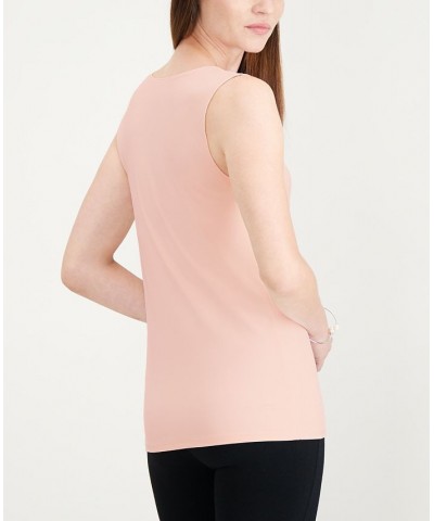 Women's Sleeveless Layering Tank Top Pink $12.74 Tops