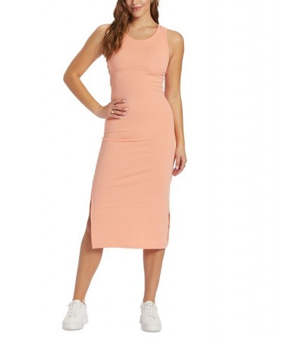 Juniors' Good Keepsake Cutout-Back Midi Dress Pink $25.60 Dresses