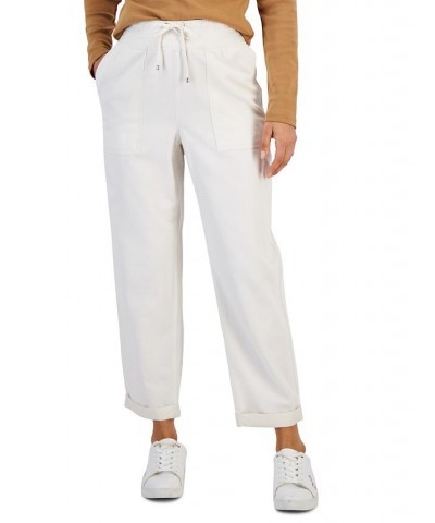 Women's Cuffed Pull-On Twill Pants Tan/Beige $28.89 Pants