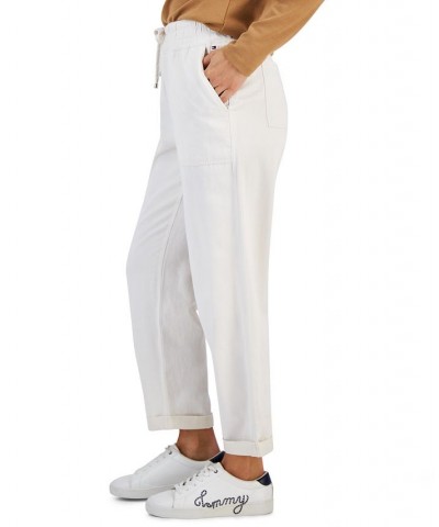 Women's Cuffed Pull-On Twill Pants Tan/Beige $28.89 Pants