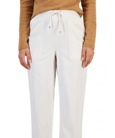 Women's Cuffed Pull-On Twill Pants Tan/Beige $28.89 Pants