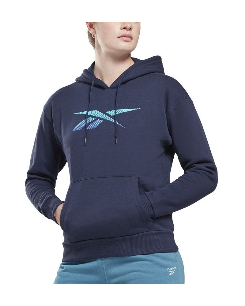 Women's Vector Logo Fleece Hoodie Blue $20.35 Sweatshirts