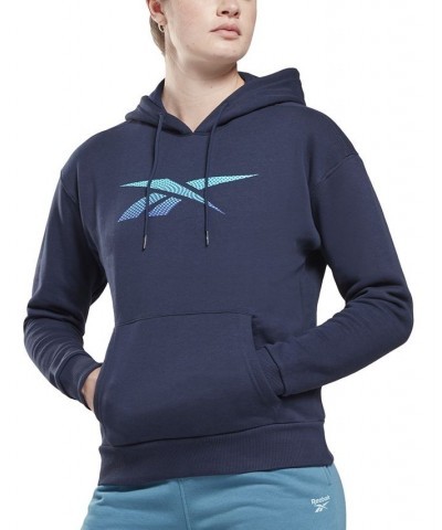 Women's Vector Logo Fleece Hoodie Blue $20.35 Sweatshirts