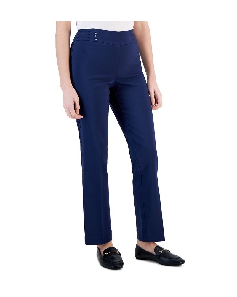 Studded Pull-On Pants Petite & Petite Short Intrepid Blue $13.34 Pants
