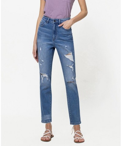 Women's Stretch Mom Jeans Medium Blue $44.79 Jeans