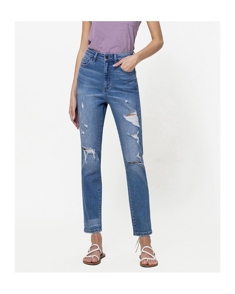 Women's Stretch Mom Jeans Medium Blue $44.79 Jeans