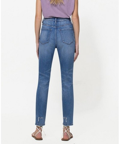 Women's Stretch Mom Jeans Medium Blue $44.79 Jeans