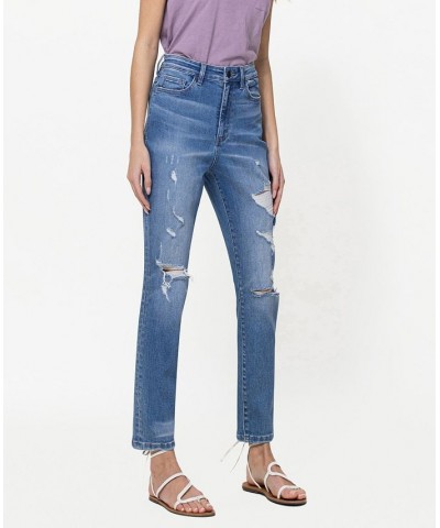 Women's Stretch Mom Jeans Medium Blue $44.79 Jeans