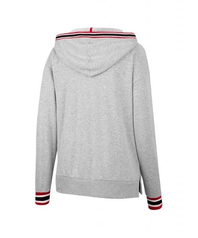 Women's Heathered Gray Wisconsin Badgers Andy V-Neck Pullover Hoodie Heathered Gray $33.14 Sweatshirts