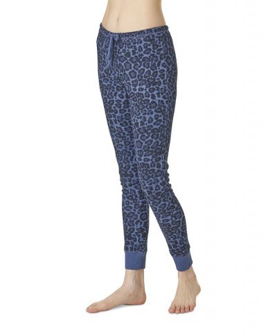 Women's Sweet Dreams Thermal Pajama Set Blue $21.07 Sleepwear