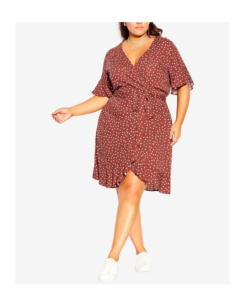 Trendy Plus Size Lover Spot Dress Toffee Spot $32.70 Dresses