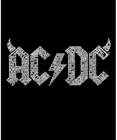 Women's Crewneck Word Art ACDC Song Titles Sweatshirt Top Black $23.50 Tops