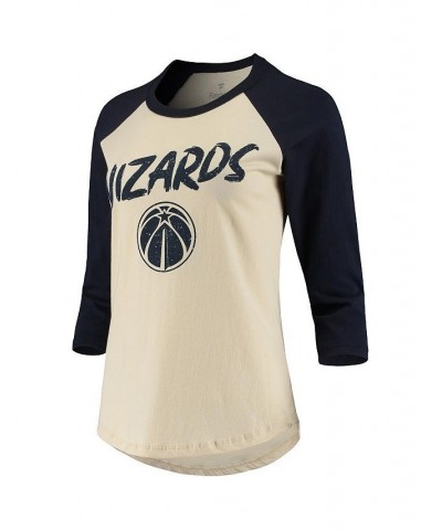 Women's Branded Russell Westbrook Cream Washington Wizards NBA 3/4-Sleeve Raglan T-shirt Cream $22.88 Tops