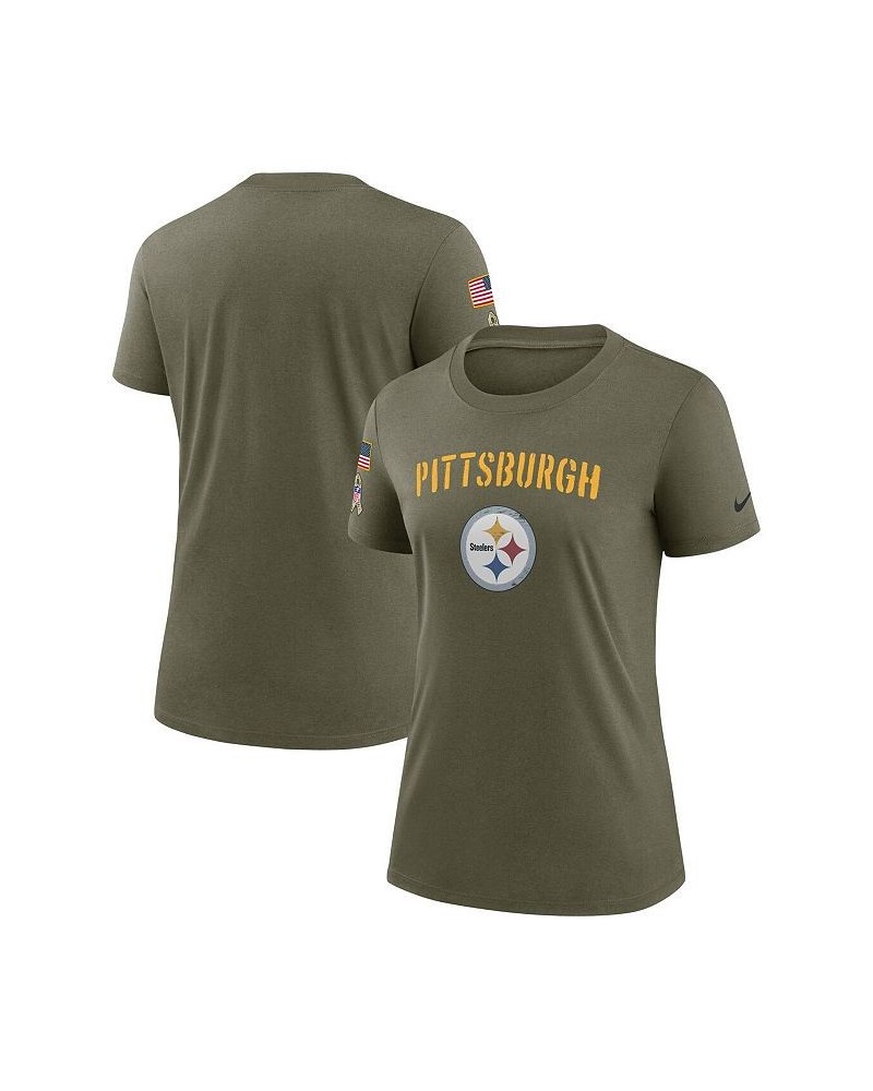 Women's Olive Pittsburgh Steelers 2022 Salute To Service Legend T-shirt Olive $23.10 Tops