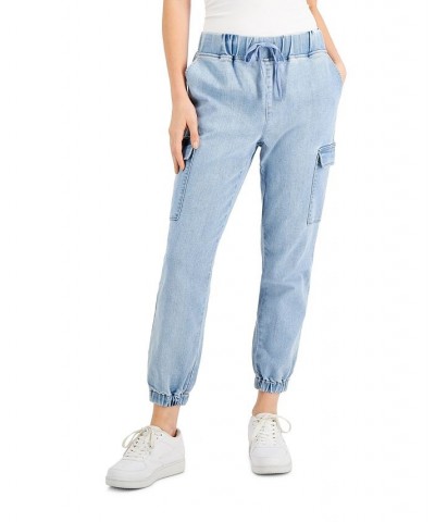 Juniors' Utility Jogger Pants Light Wash $11.60 Jeans