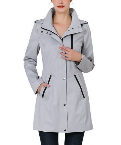 Women's Molly Water Resistant Hooded Anorak Jacket Gray $47.94 Coats